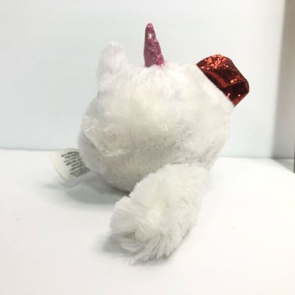 white unicorn snowflake amazing squishee plushie from stud red hat christmas 4” - Picture 4 of 9